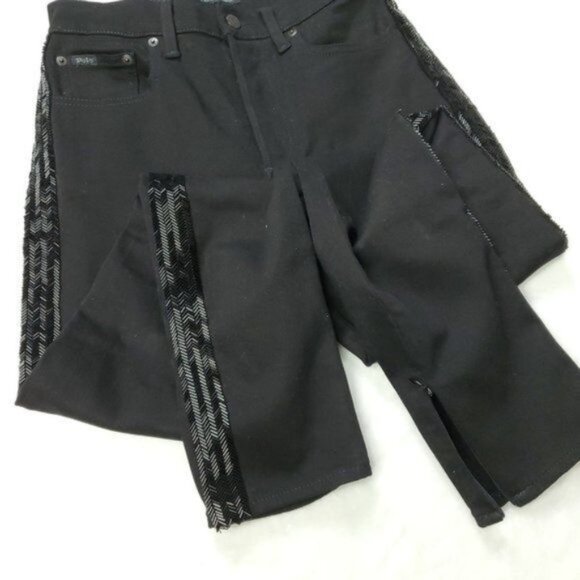 Polo Ralph Lauren Ankle Zip Jeans Womens Size 26 R  Embellished Side Vintage - Picture 1 of 15